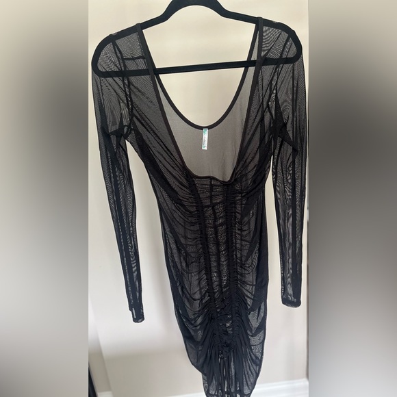 MESH RUCHED DRESS - Picture 2 of 2